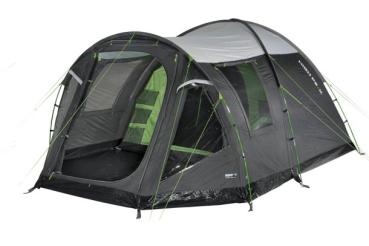High Peak Familien-Kuppelzelt Santiago 5.0 (grau/grün, mit Vorbau)